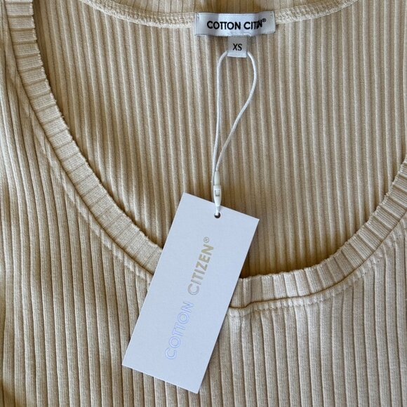 NWT Cotton Citizen Verona Midi Dress | Body-Con Fit | Raw Edge Hems | Size XS - Picture 7 of 9